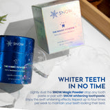 SNOW Snow Magic poudre-utilisation-avec-dentifrice : compatible avec votre dentifrice préféré.