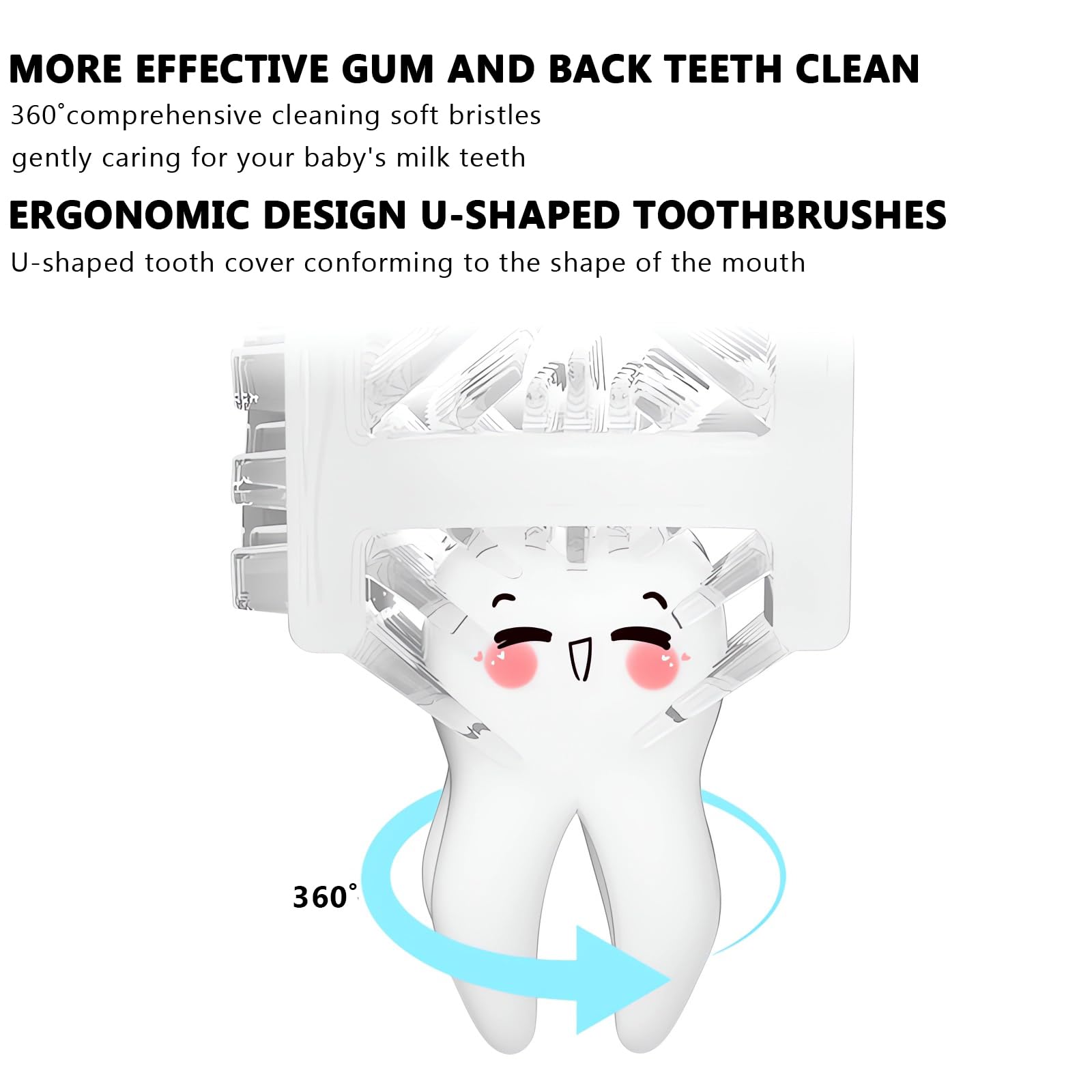 Snowrose avec deux têtes de brosse, douceur adaptée pour gencives sensibles.