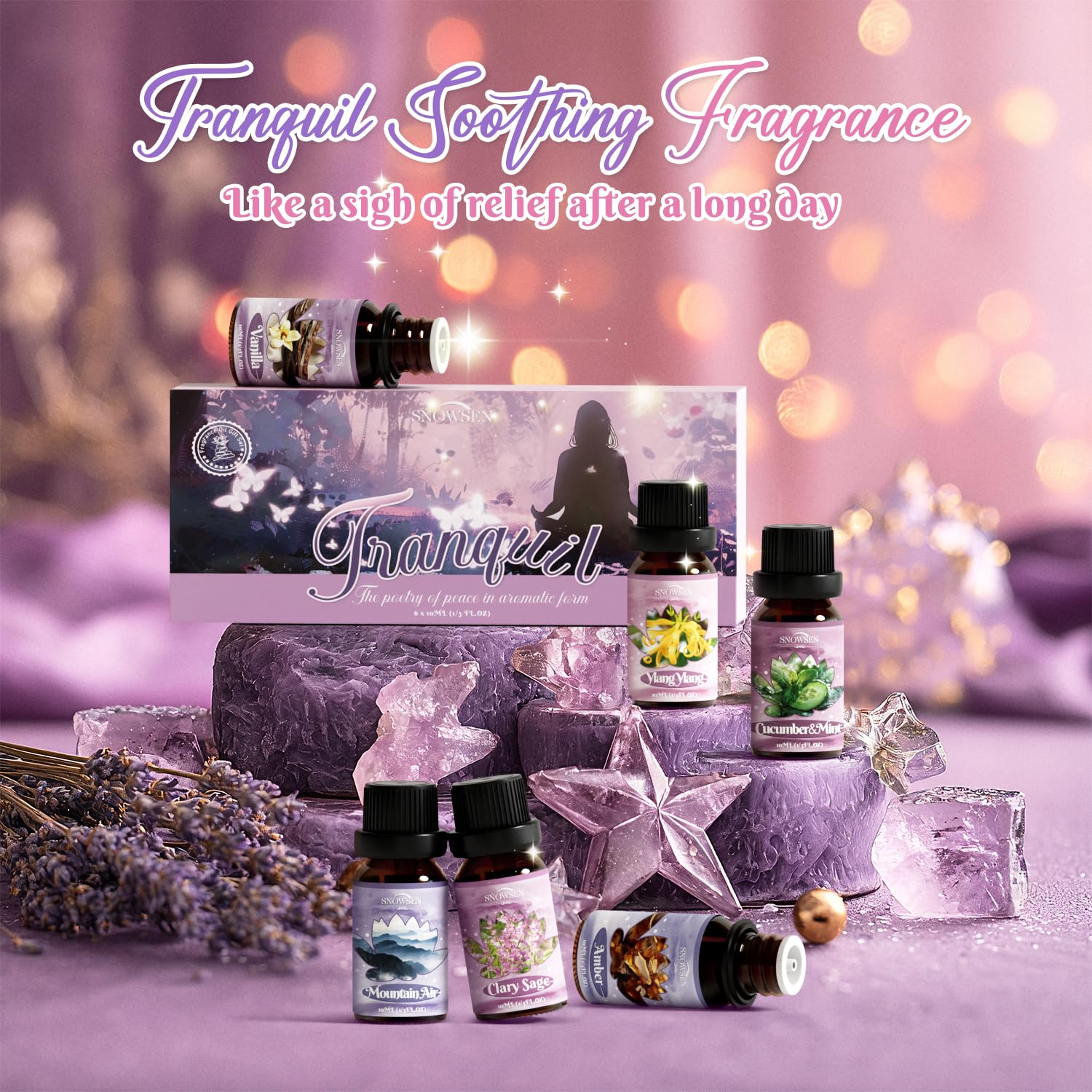 SNOWSEN Coffret: cadeau parfumé pour aromathérapie maison