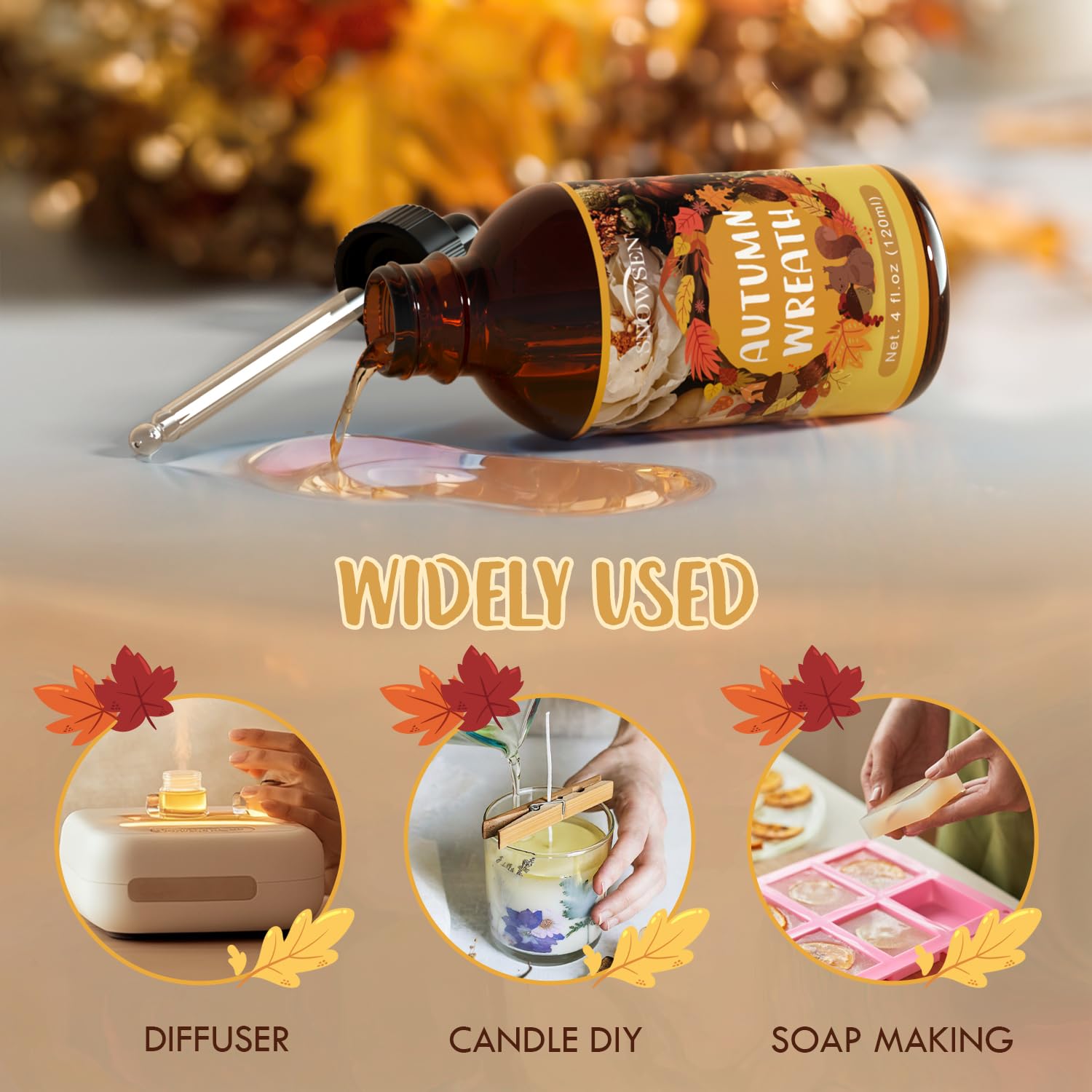 SNOWSEN bombes-bain-automne huile essentielle, parfum relaxant pour spa à domicile.
