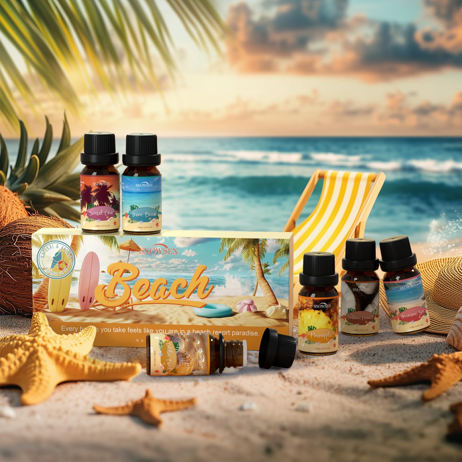 SNOWSEN Coucher Soleil : parfum relaxant pour diffuseur.