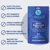 Solution économique Snugell pour l’air filtré et l’entretien.