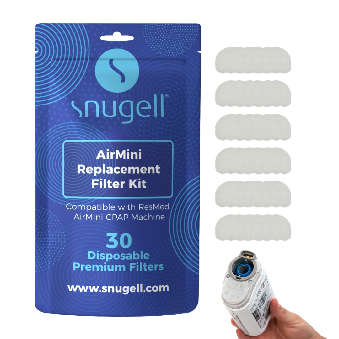Filtres Snugell AirMini en pack 30 unités, parfaits pour voyager et domicile.