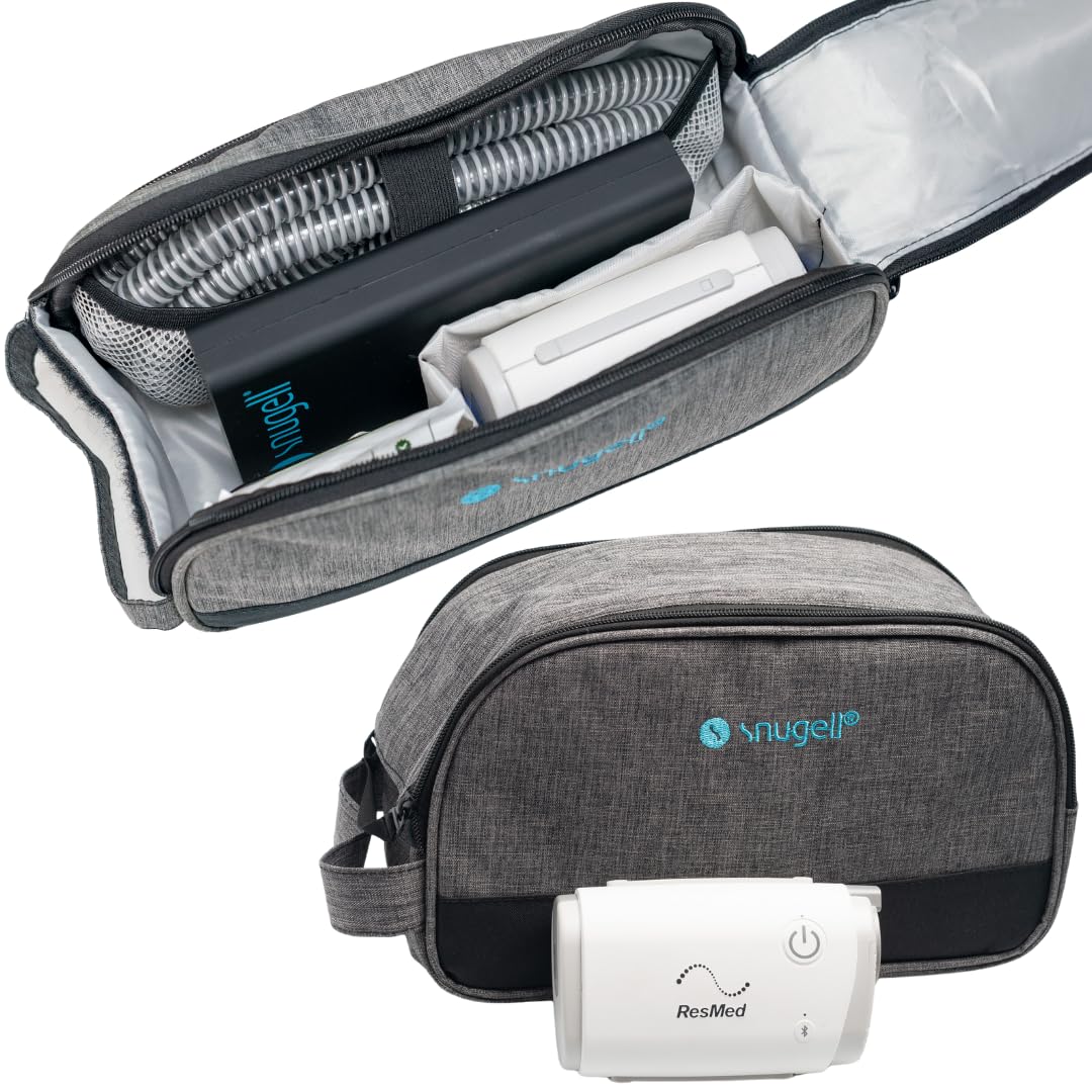 Snugell AirMini sac de voyage compact protégeant CPAP et accessoires lors des trajets.