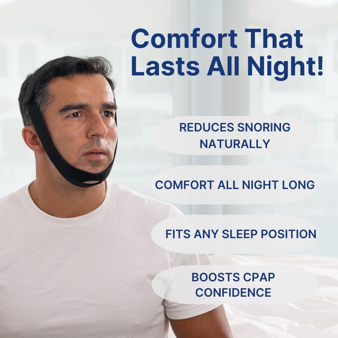 Snugell attache-menton CPAP-poids-leger: confort nocturne et réduction du frottement