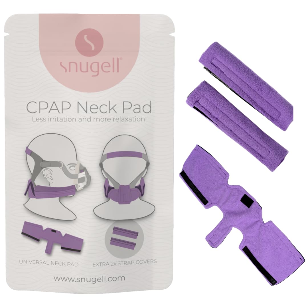 Snugell coussin-cou CPAP violet offrant un soutien doux et confortable pour la nuit.