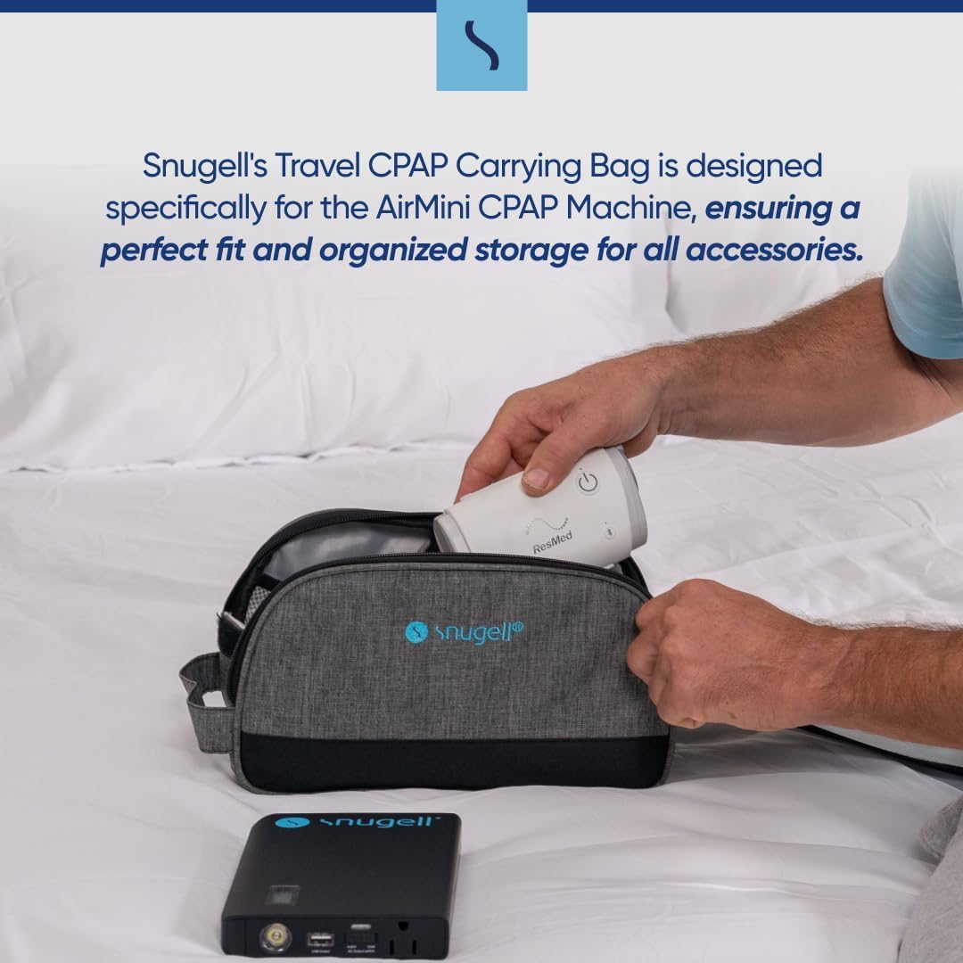 Canvas gris avec rembourrage doux protège le CPAP pendant le voyage.