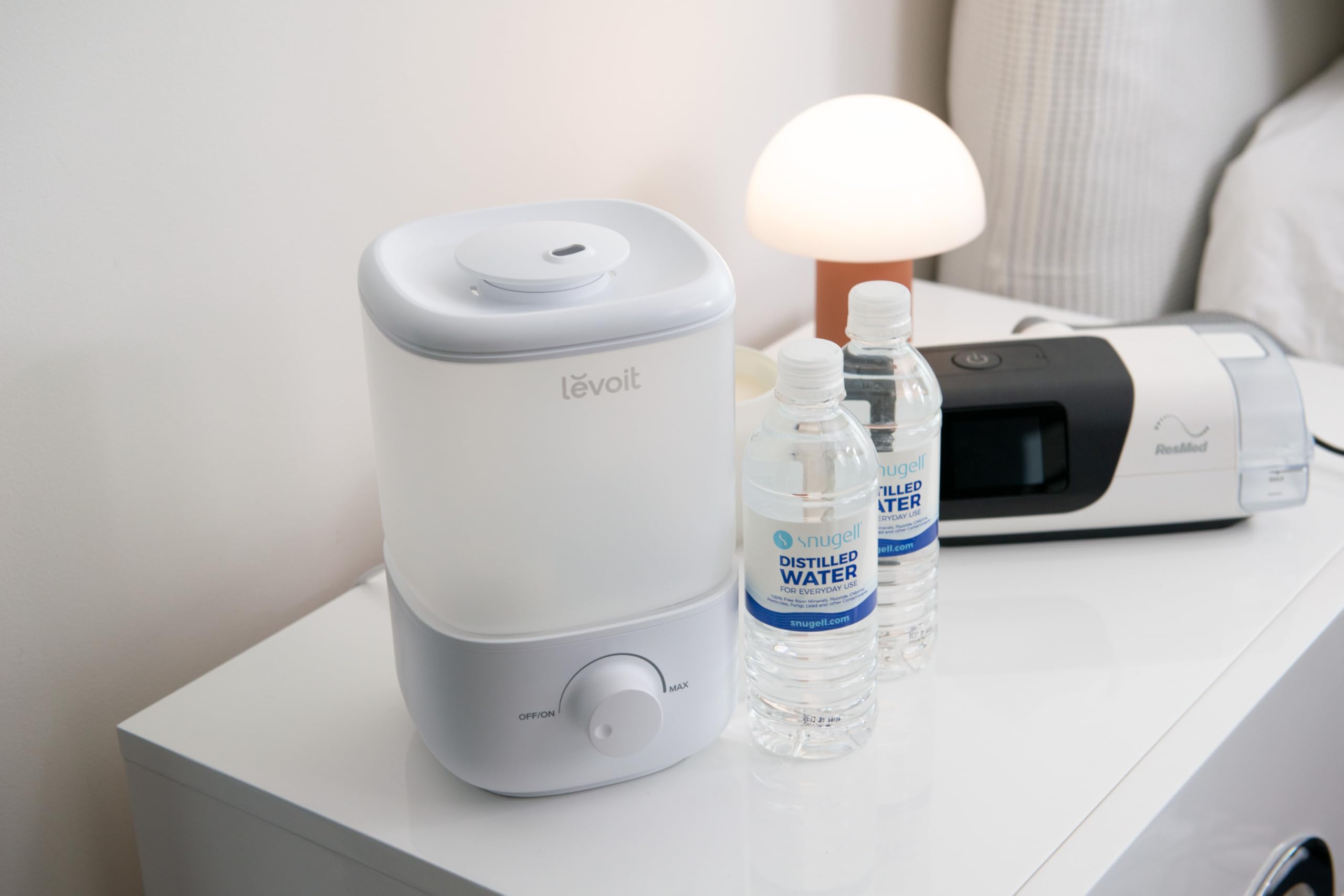 Snugell processus de purification par vapeur et UV illustré.