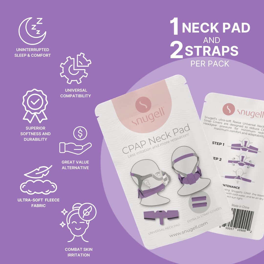Protège-sangles Snugell CPAP violet pour limiter le frottement du harnais.