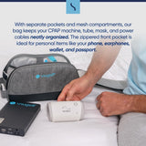 Sac CPAP léger et facile à transporter lors des déplacements.