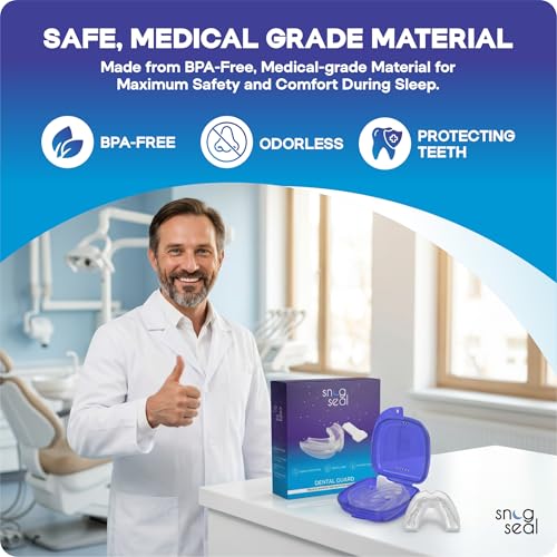 Garde-dentale Snugseal, matériau sans BPA pour une sécurité nocturne.