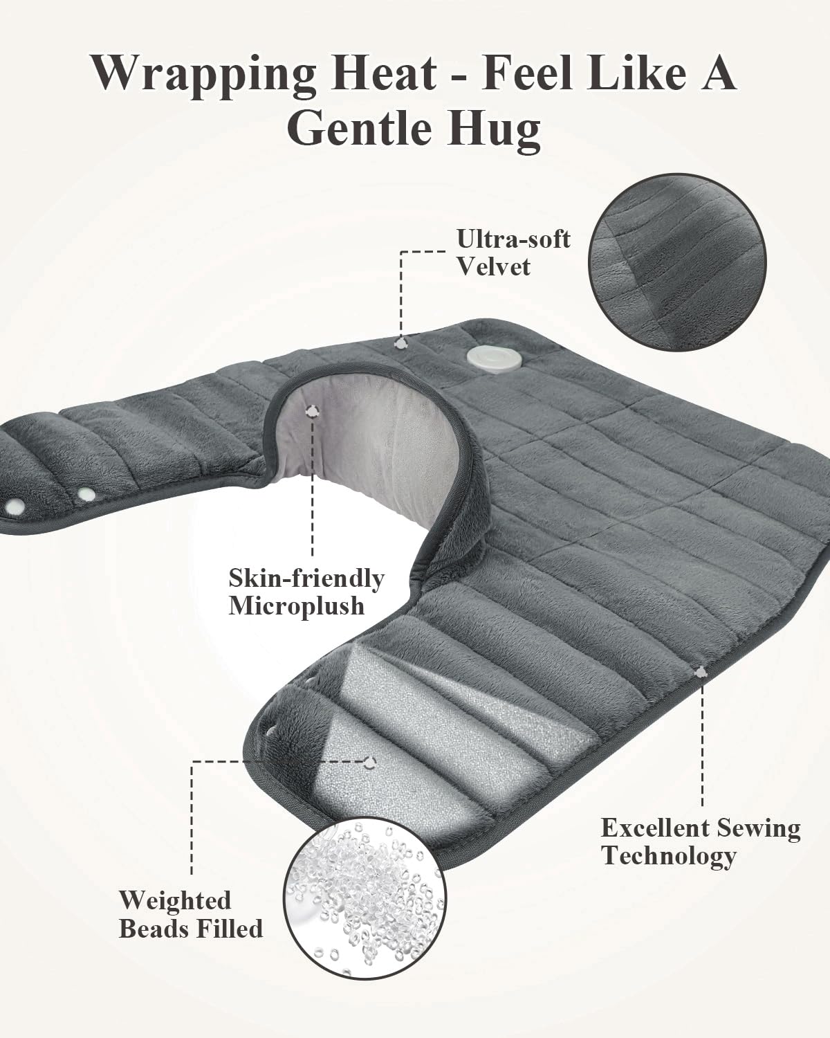 SNUGYOURT poids doux 2lb, sensation de câlin stable et réconfortante.