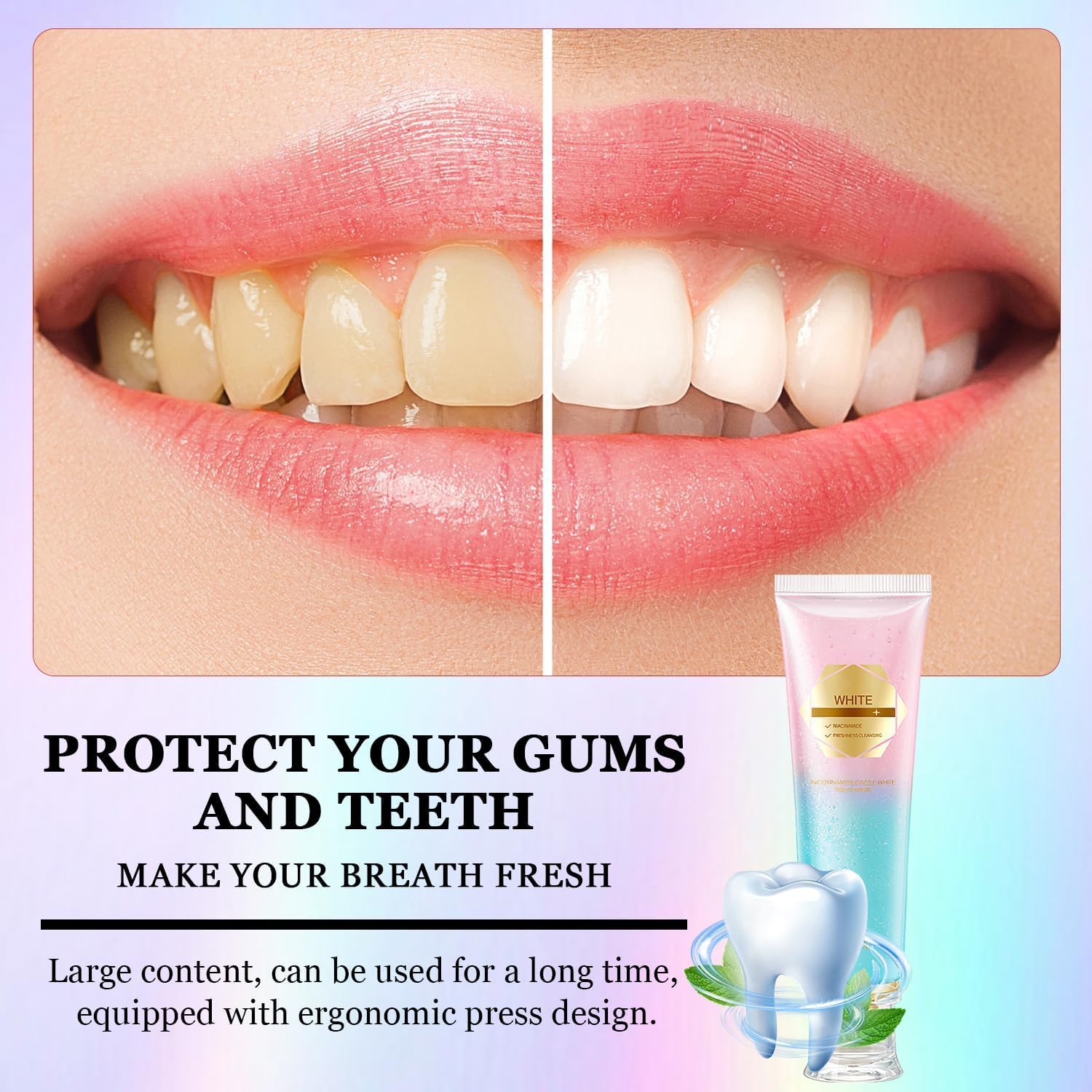 SNUSKY Niacinamide Dentifrice polissage naturel sur surface grise