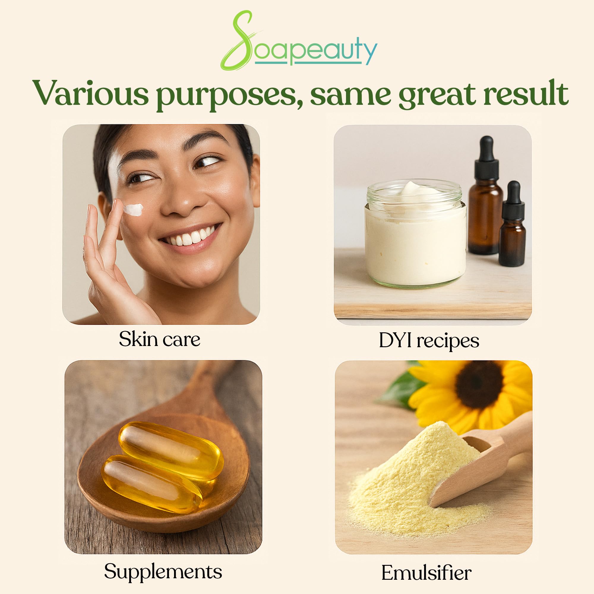 Soapeauty lécithine tournesol apaisant irritations, apaise les zones sèches.