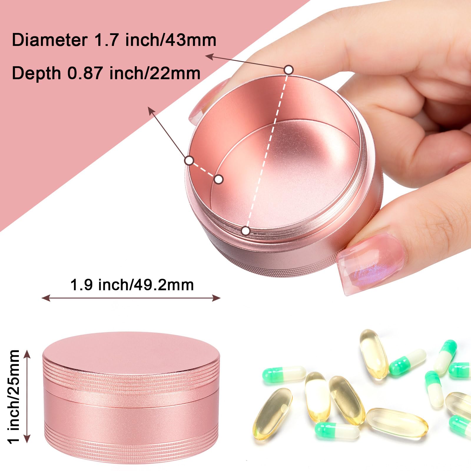 SOBAHIDO boîte-pilules métallique anodisée, protection durable des médicaments.