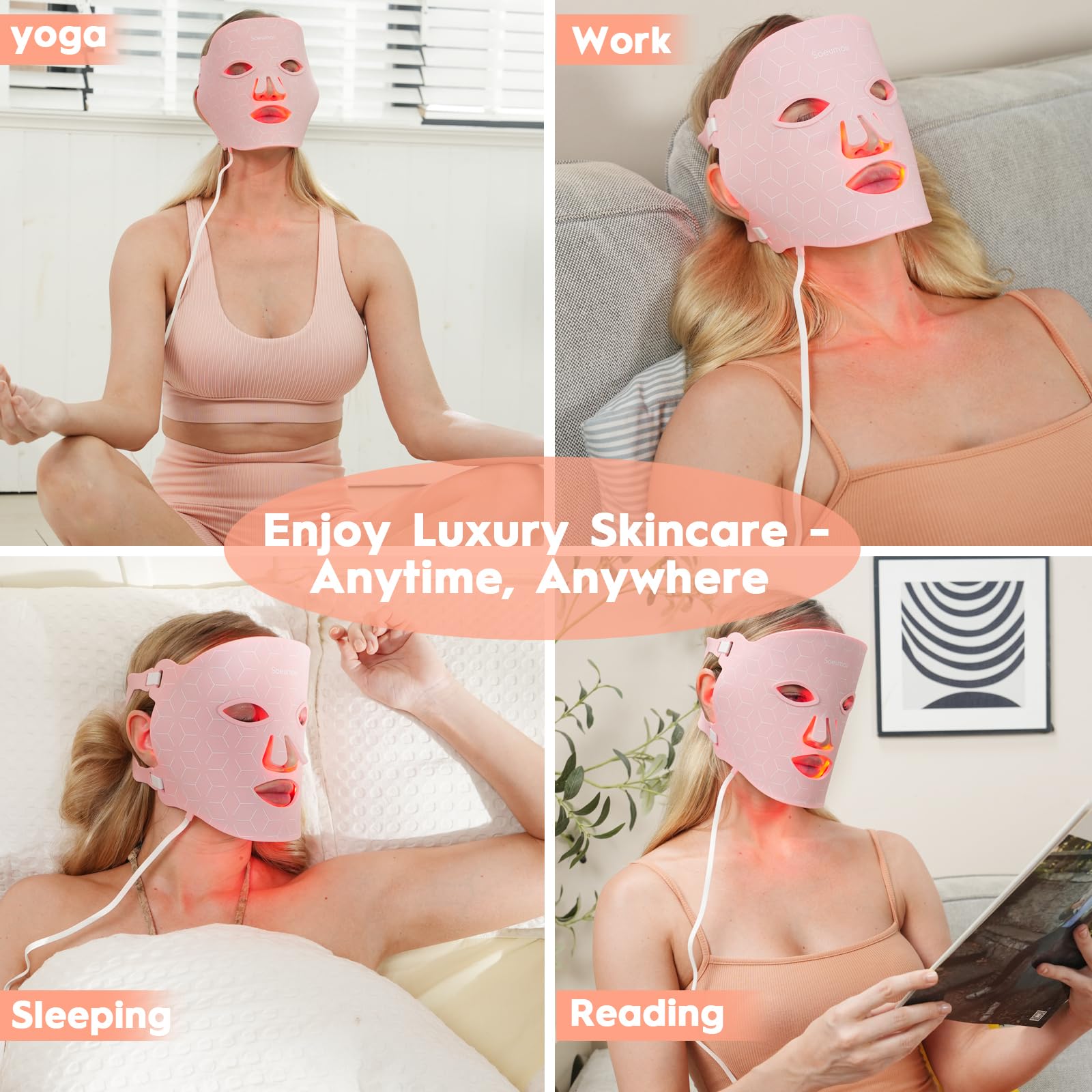 Soeumoir masque en silicone doux près des yeux pour un confort