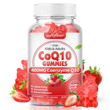 Gommes Softbear CoQ10 400 mg dans une bouteille ouverte, énergie potentielle au quotidien.