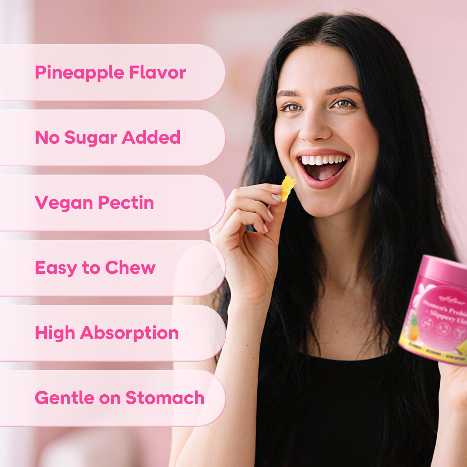 SoftBear gommes probiotiques pour femmes – sans sucre: plaisir gourmand sans culpabilité.