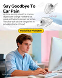 Softvox bouchons d’oreilles avion – design à double bride pour un port sûr.