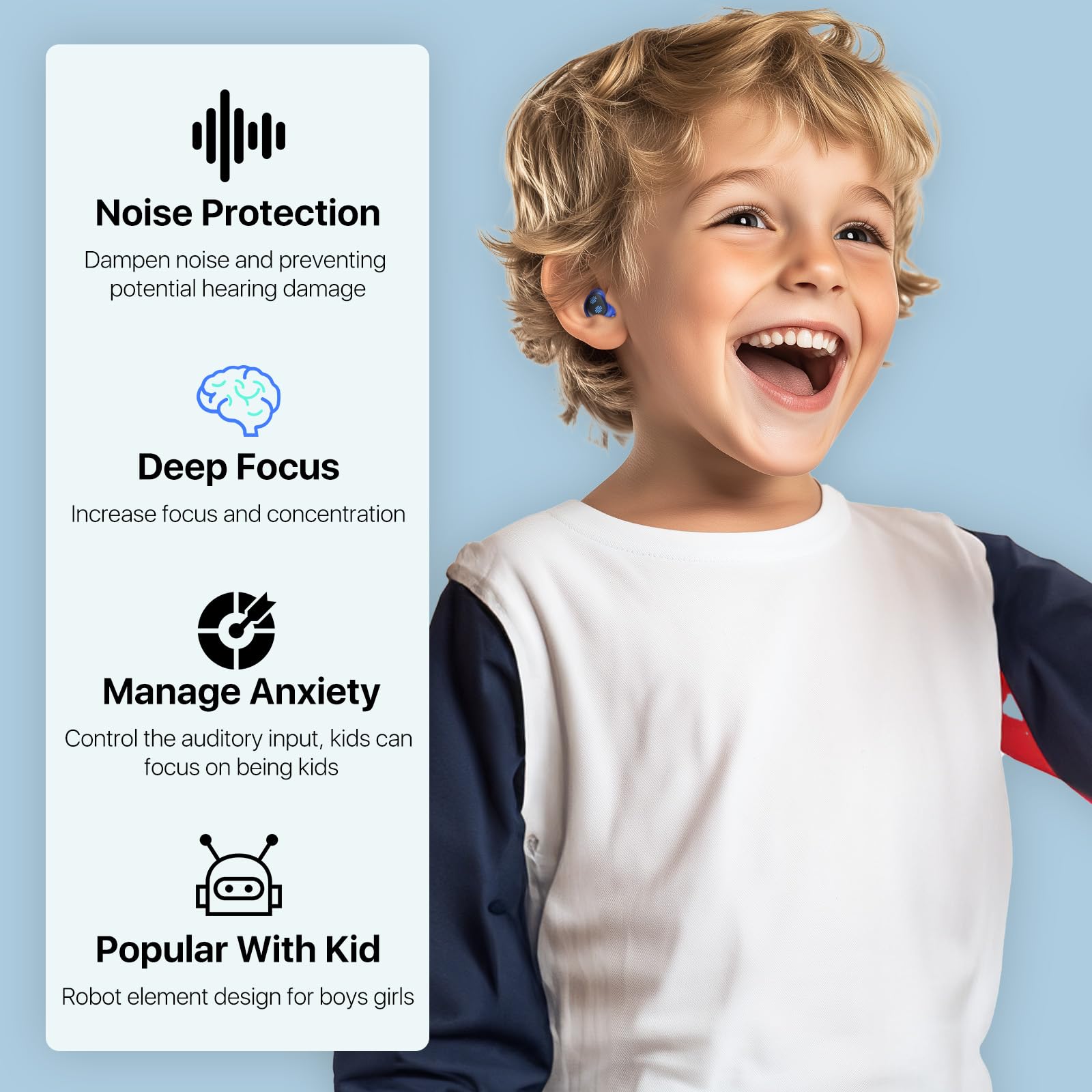 Softvox bouchons réutilisables avec étui compact pour école et voyage.