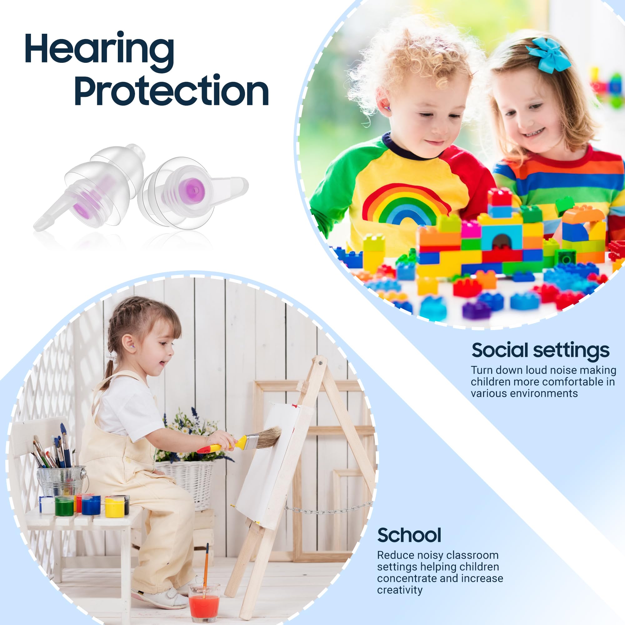 Softvox bouchons oreilles réutilisables, bouchons-oreilles-reutilisables, faciles à nettoyer et durables.