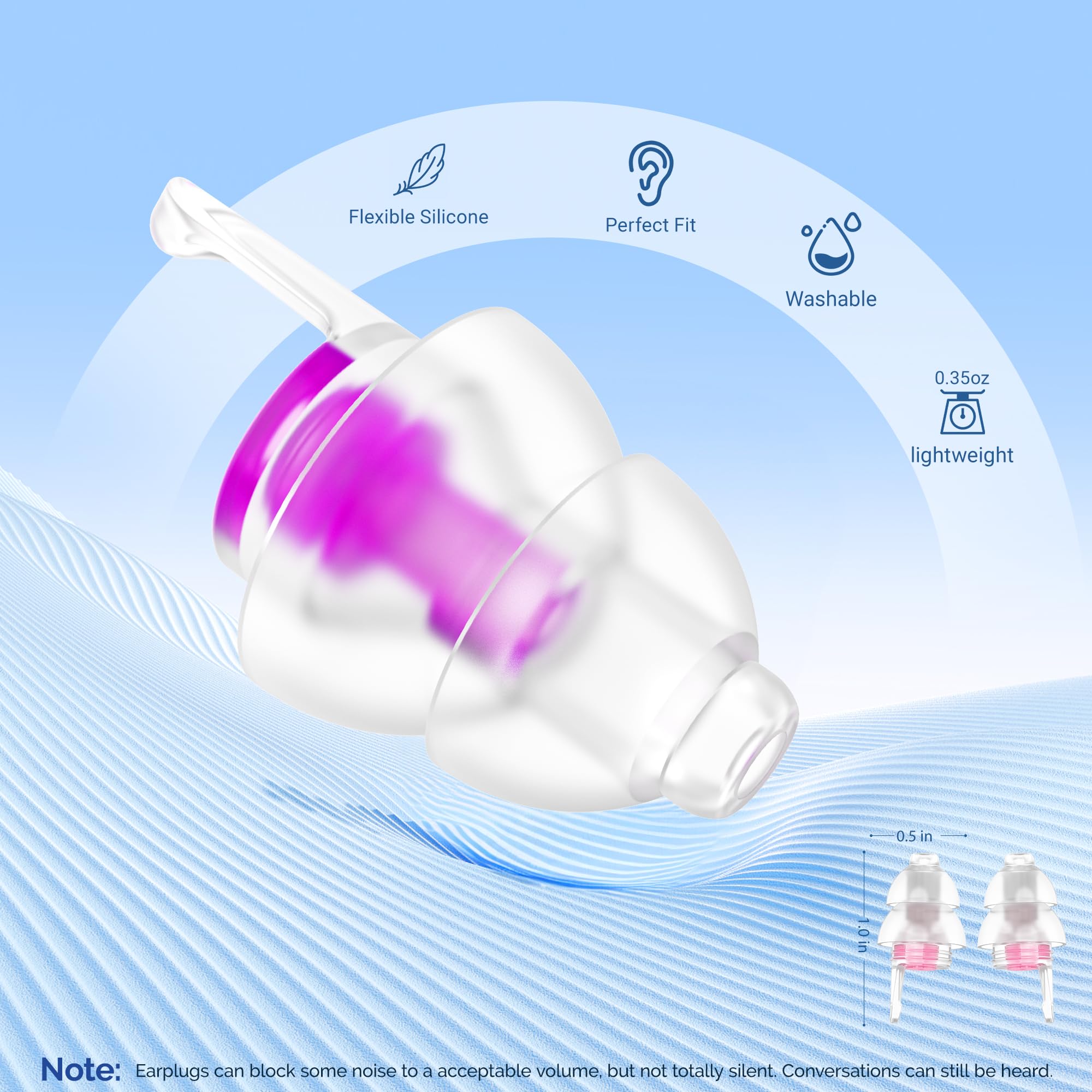 Softvox bouchons oreilles silicone doux, bouchons-oreilles-silicone-soft, douceur et ajustement confortable.