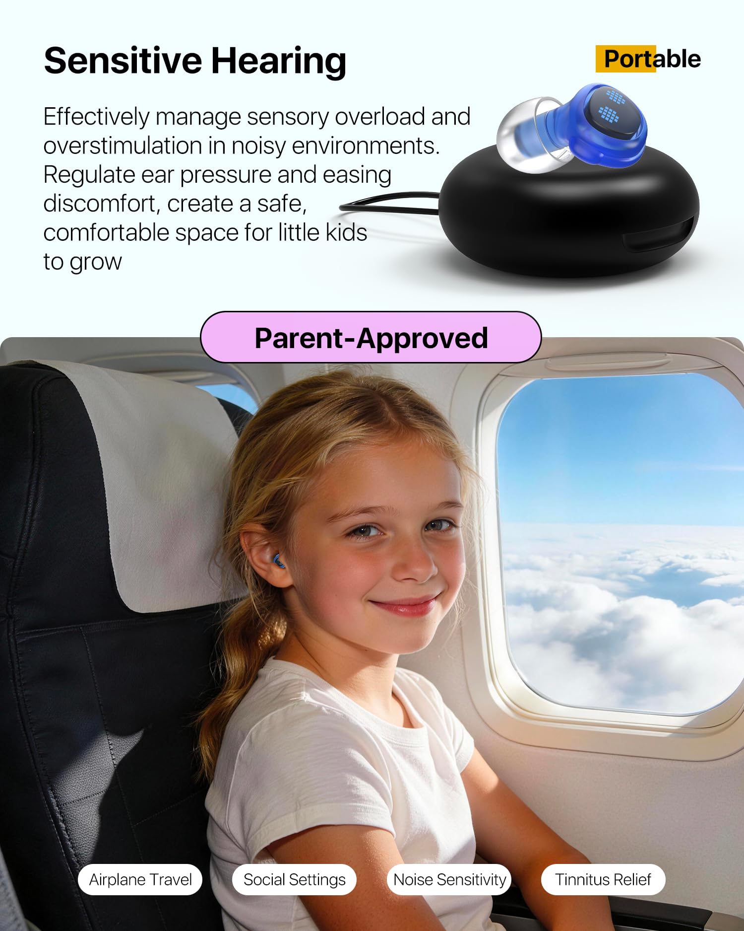 Softvox silicone ultra-doux pour un port confortable toute la journée.