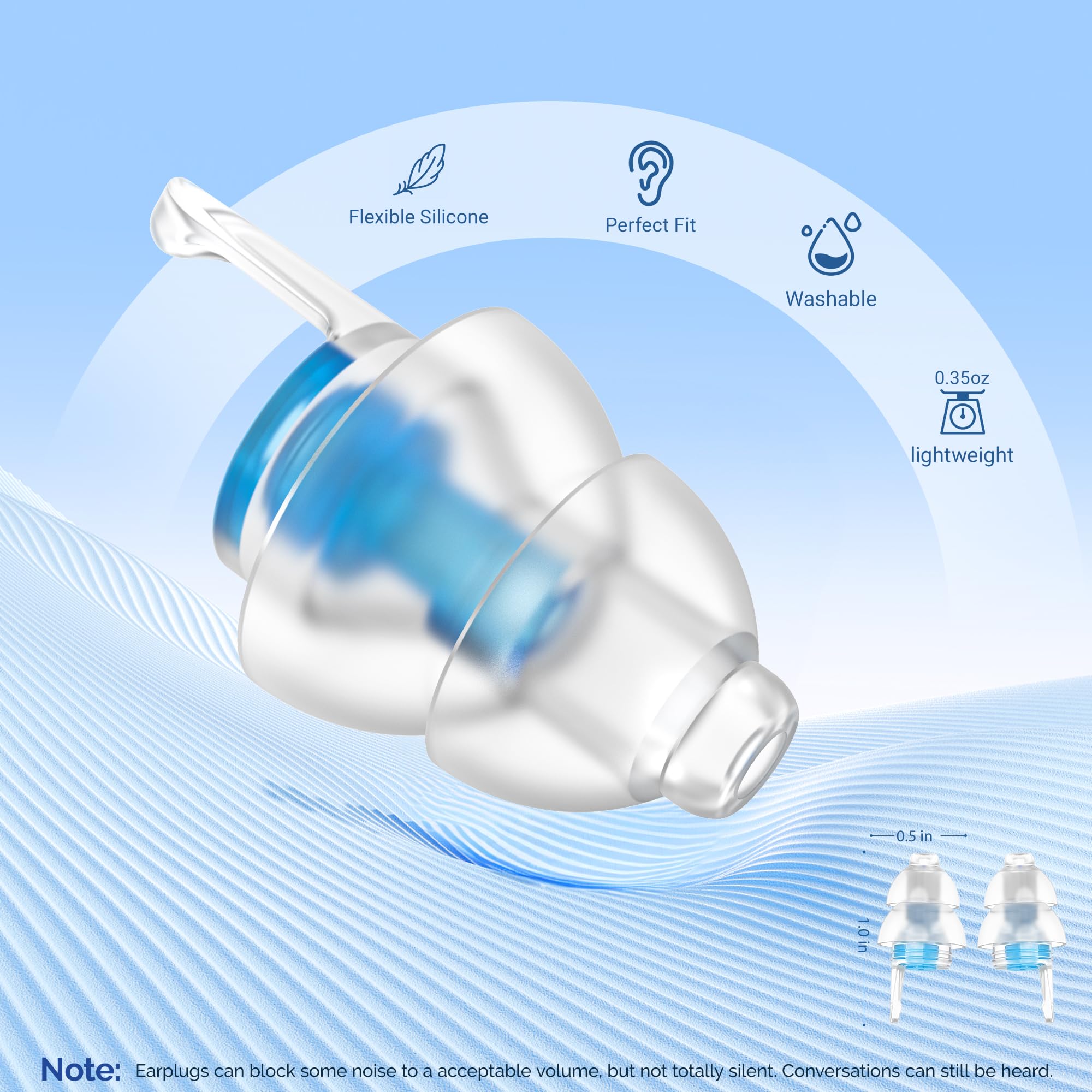 Bouchons Softvox réutilisables et faciles à nettoyer
