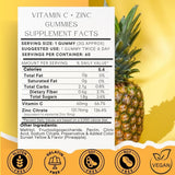 SOHM gommes vitamine C zinc: etiquette certifiée laboratoire pour fiabilité.