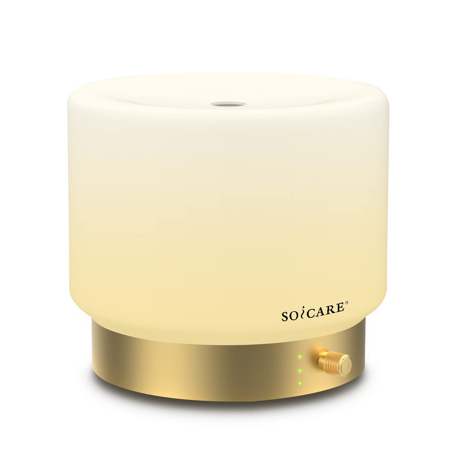 SOICARE diffuseur-verre avec base aluminium doré pour décor élégant.