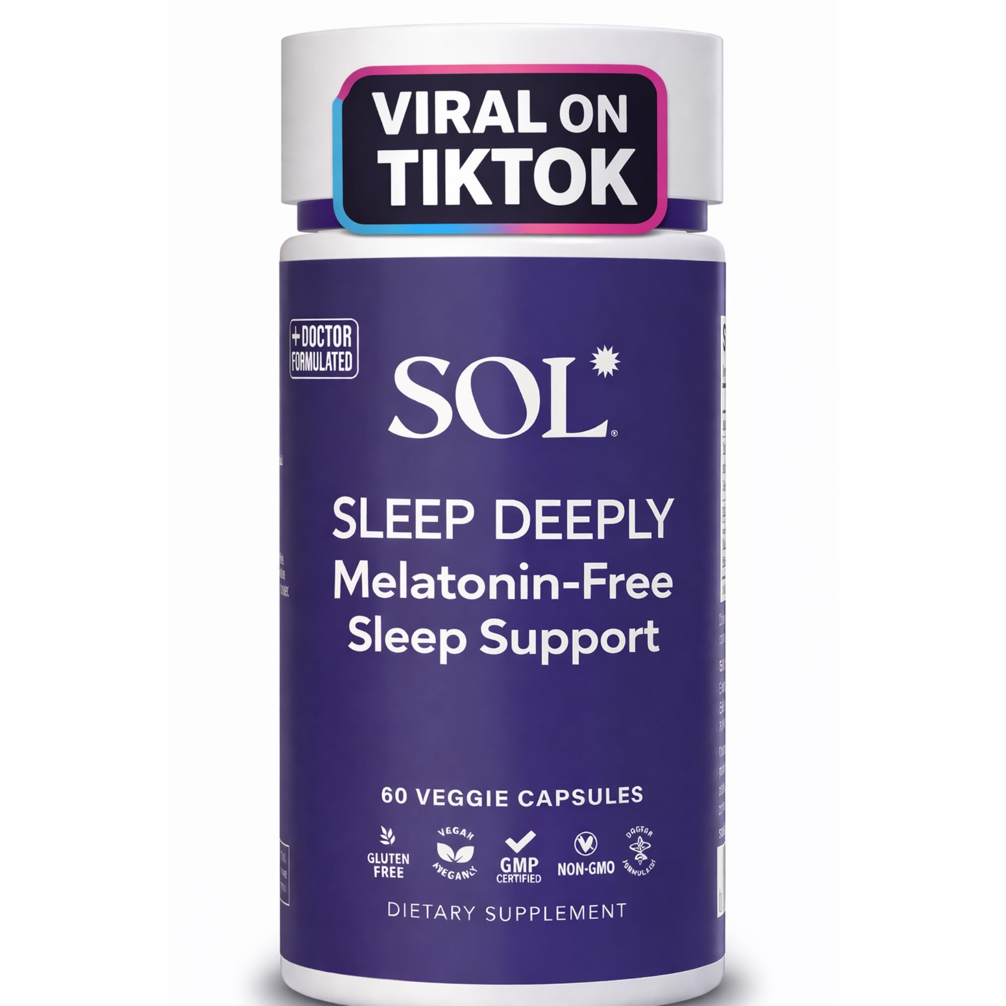 Sol Nutrition Sommeil profond bouteille : soutien potentiel pour un repos profond.