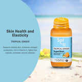 Logo certifié bio sur l'étiquette Sol-ti Shot gingembre tropical