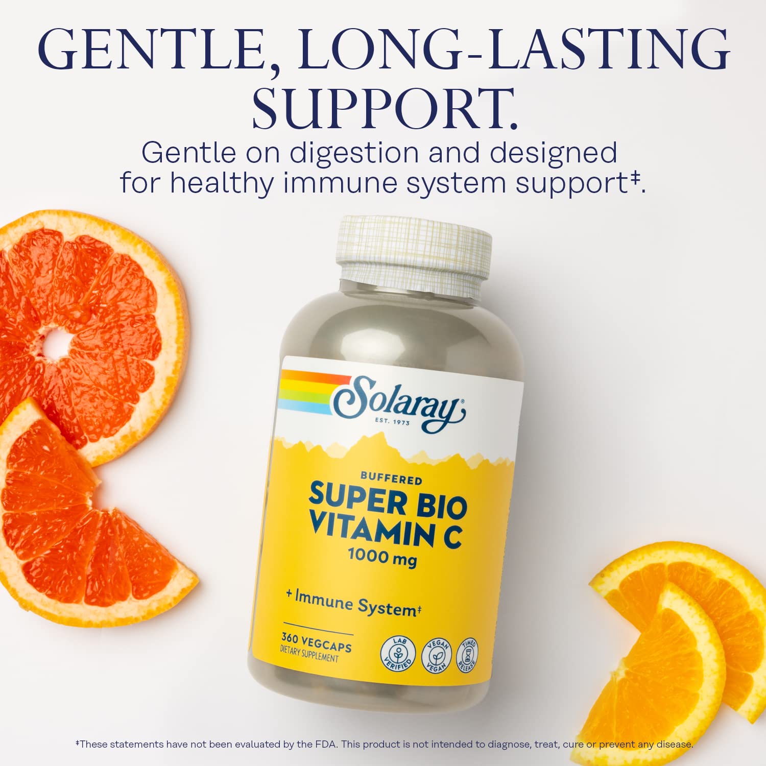 Solaray Acérola et églantier, sources naturelles de vitamine C.