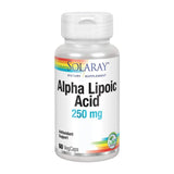 SOLARAY acide alpha-lipoïque 250 mg, bouteille 60 véganes pour soutien antioxydant.