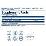 SOLARAY Actée noire – capsules véganes faciles à avaler intégrées à votre routine.