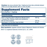 SOLARAY AHCC capsules végétales faciles à avaler et pratiques.