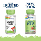 SOLARAY Cayenne Garlic — capsule d’ail 540 mg prête pour utilisation quotidienne