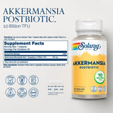 SOLARAY Akkermansia Postbiotic - capsules végétales praticité et usage végan sans gluten.