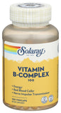 SOLARAY B-Complex 100 mg – bouteille recto, présentation complète pour le quotidien.