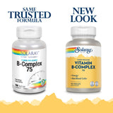 SOLARAY B-Complexe 75 mg : 100 comprimés pour une routine quotidienne pratique.
