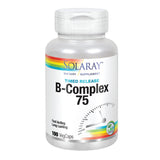 SOLARAY B-Complexe 75 mg : libération rapide et lente pour disponibilité continue.