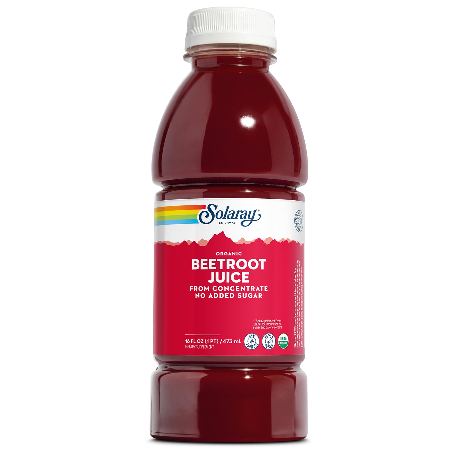 SOLARAY bouteille de jus de betterave bio concentré énergie naturelle en bouteille
