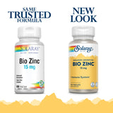 SOLARAY Bio Zinc 15 mg – schéma du complexe triple pour une absorption potentielle.