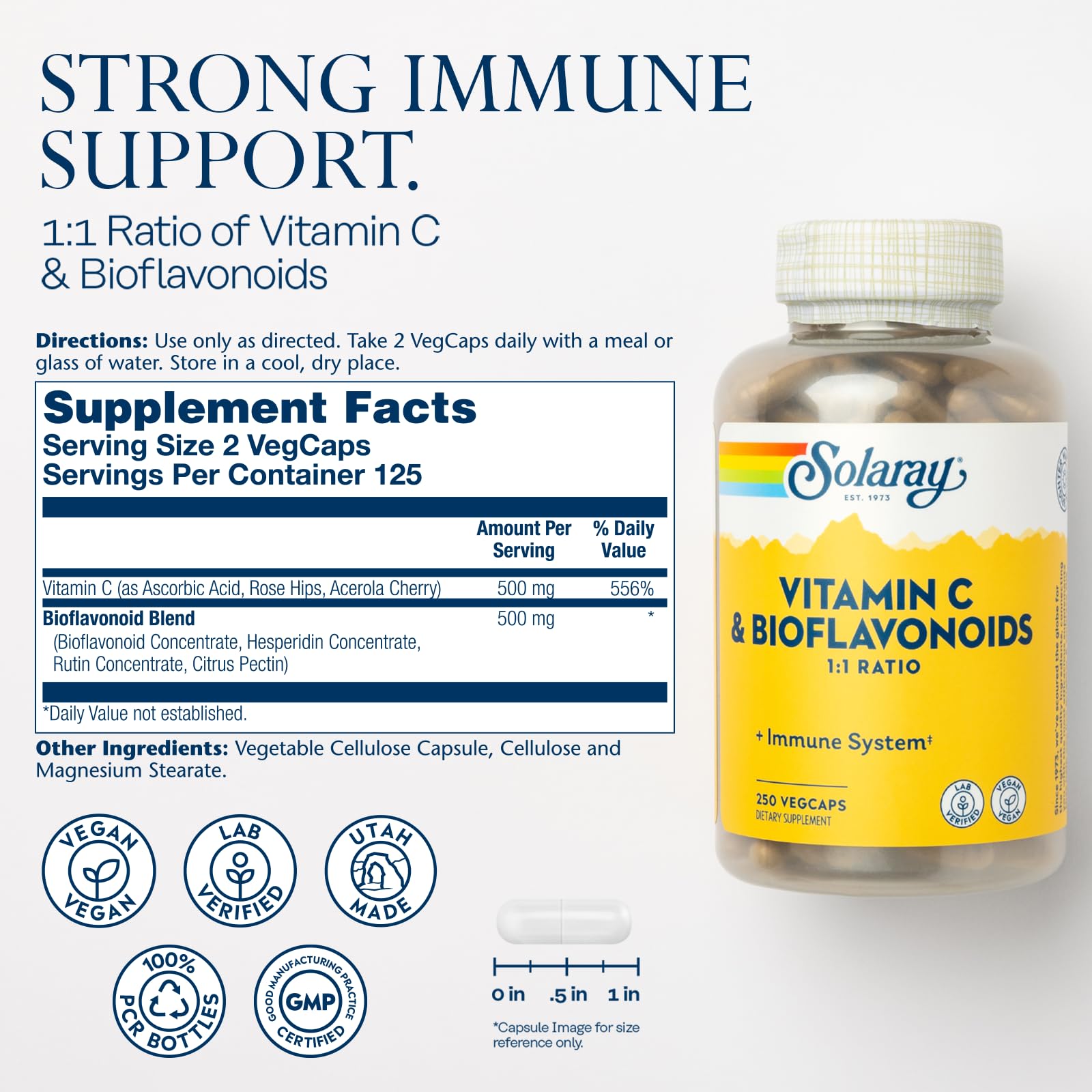 SOLARAY bioflavonoïdes d'agrumes et pectine, soutien antioxydant potentiel.