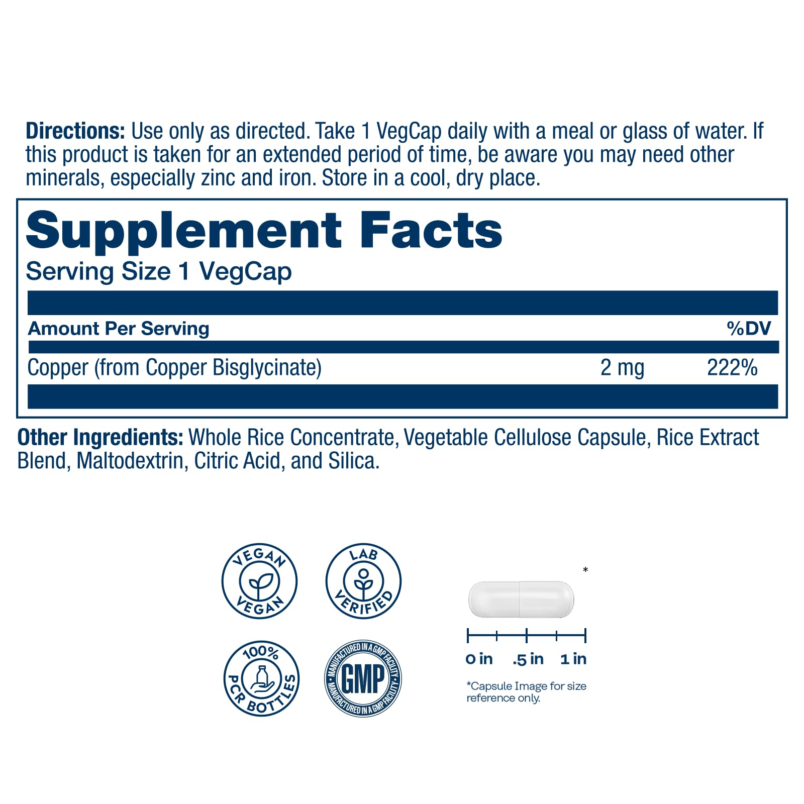 SOLARAY bisglycinate cuivre 2 mg bouteille: emballage compatible recyclage et durabilité.