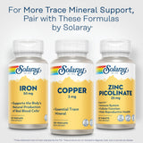 SOLARAY bisglycinate cuivre 2 mg certification labo: vérification qualité dans notre laboratoire.