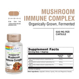 SOLARAY bouteille capsules trio champignons, pratique pour routine bien-être.