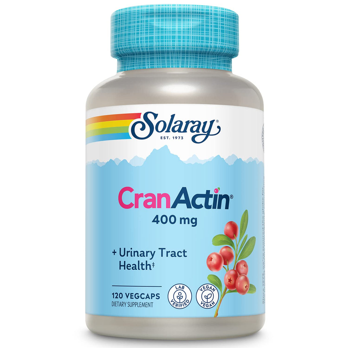 SOLARAY CranActin – bouteille visible, facile à ajouter à votre routine quotidienne.