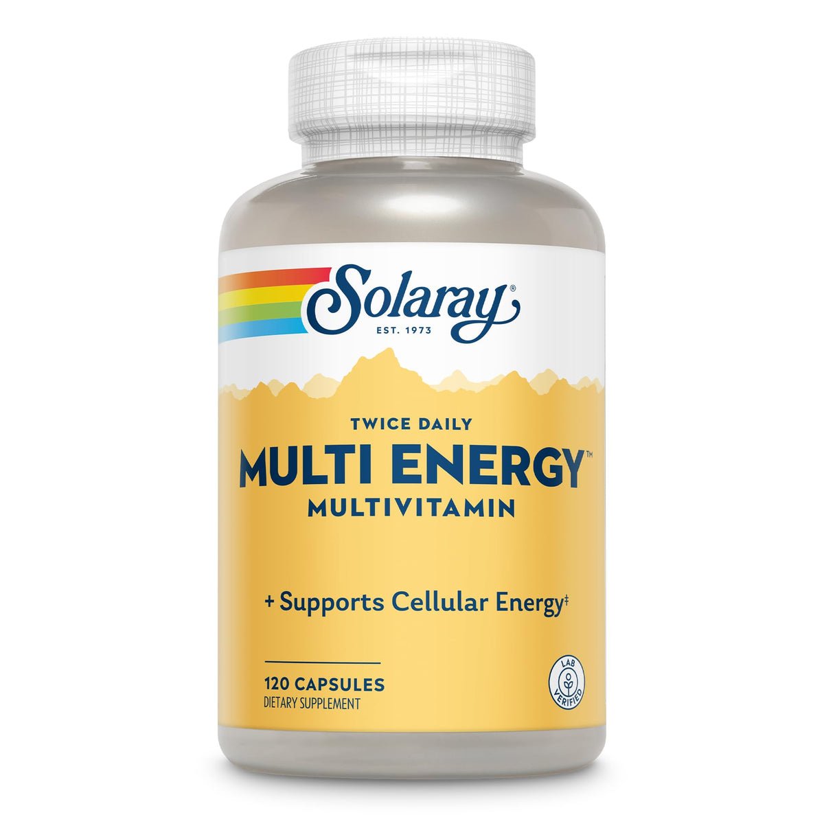 SOLARAY Bouteille multivitamine énergie pour soutenir l'énergie tout au long de la journée