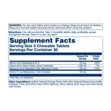 Solaray Cal-Mag Citrate Plus D-3 & K-2 Orange — gommes orange faciles à mâcher pour le quotidien